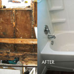 before and after bathroom