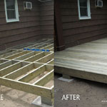 before and after deck