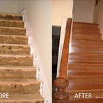 before and after stairs